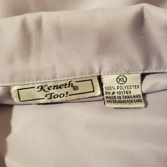 Keneth Too! Vtg Embroidered Butterfly Zip Jacket Womens Size XL Purple Pockets - Picture 9 of 11